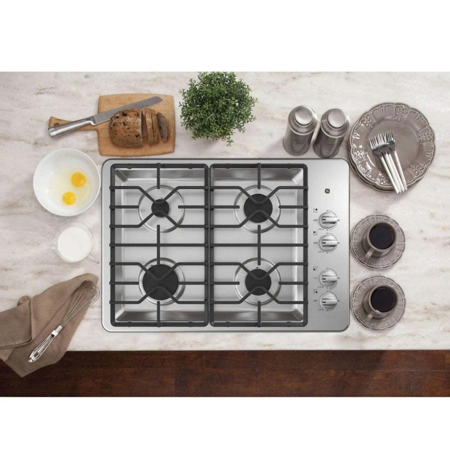 GE Table de cuissonAcier inoxydable 30" Gaz Acier inoxydable - JGP3030SLSS