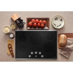 GE Table de cuisson Vitrocéramique Inox 30
