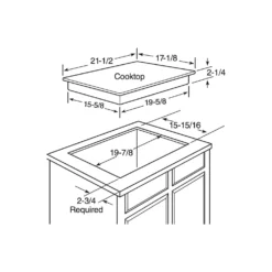 GE Table de cuisson Vitrocéramique Noir 21