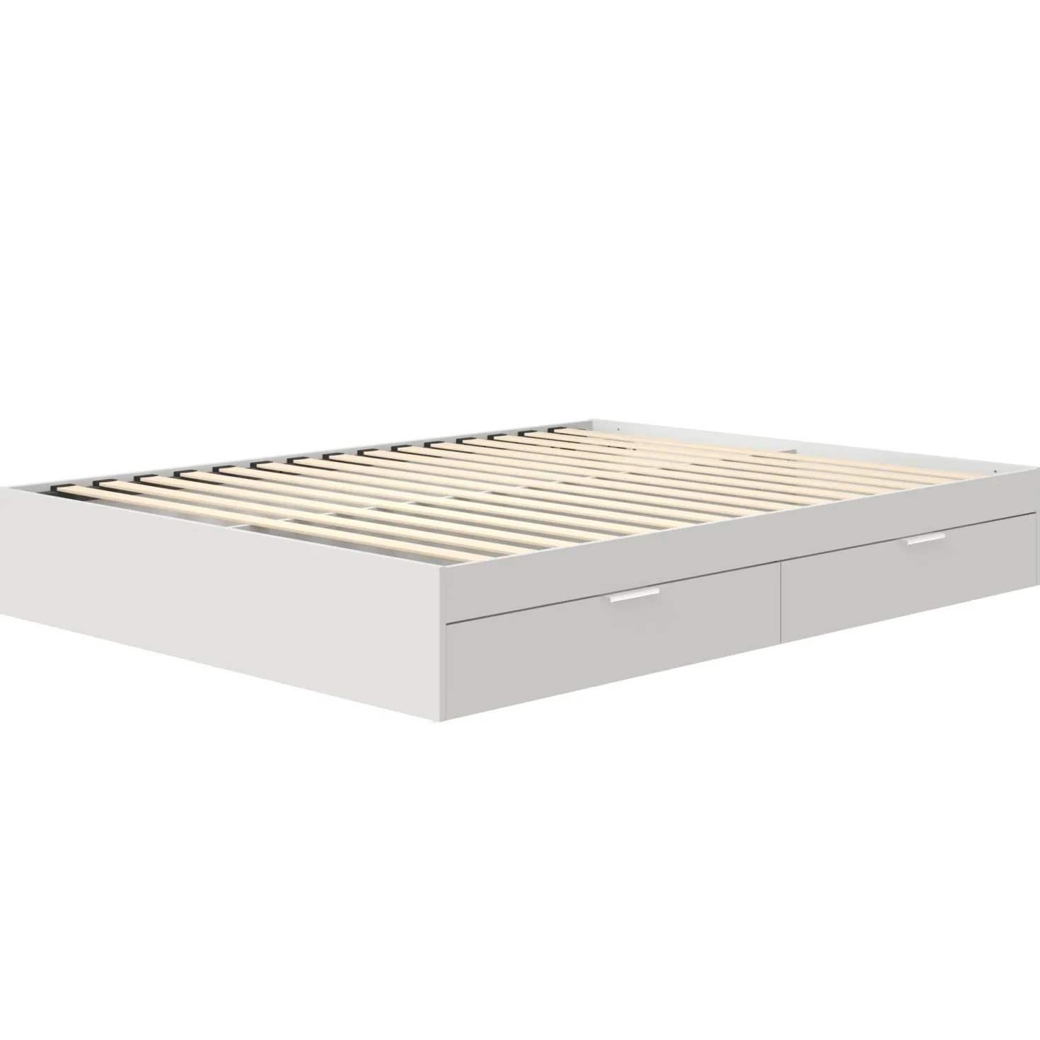 Grand lit avec rangement 2 tiroirs (60") - Nexera
