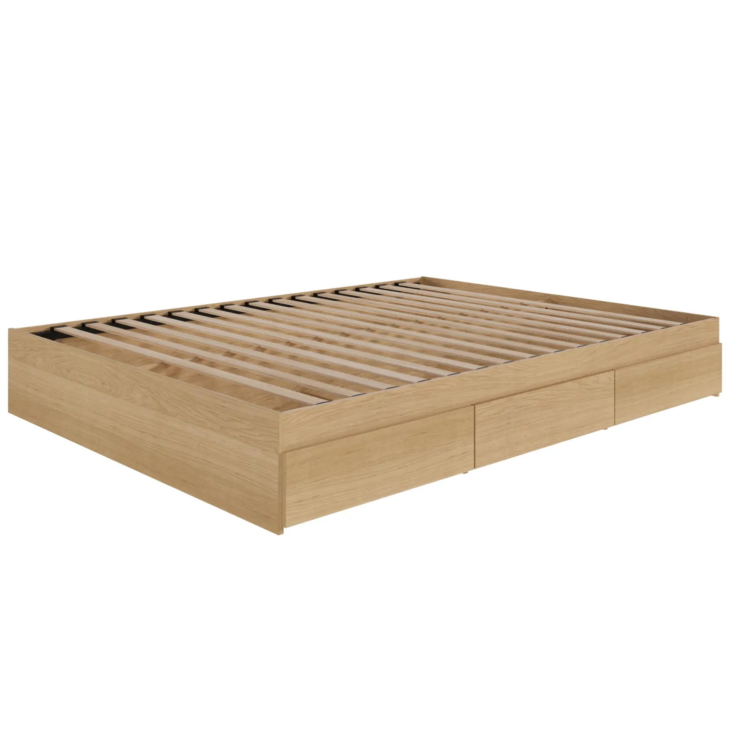 Grand lit avec rangement 3 tiroirs (60") - Nexera
