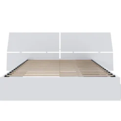 Grand lit avec rangement 3 tiroirs (60") - Nexera