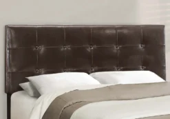 Grand lit en cuir synthétique avec tête de lit (60