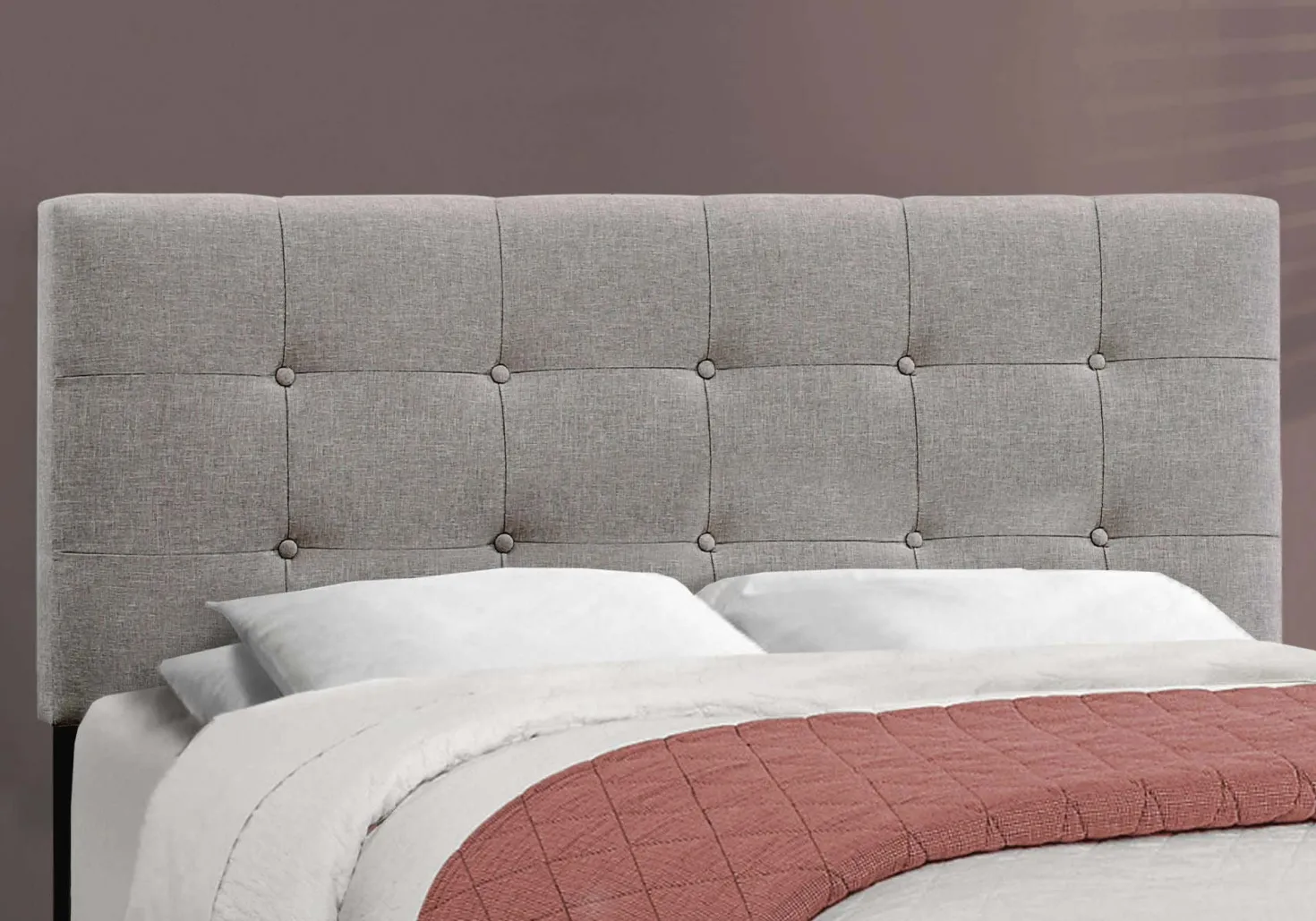 Grand lit en tissu avec tête de lit (60") - Monarch