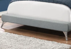 Grand lit en tissu avec tête de lit (60