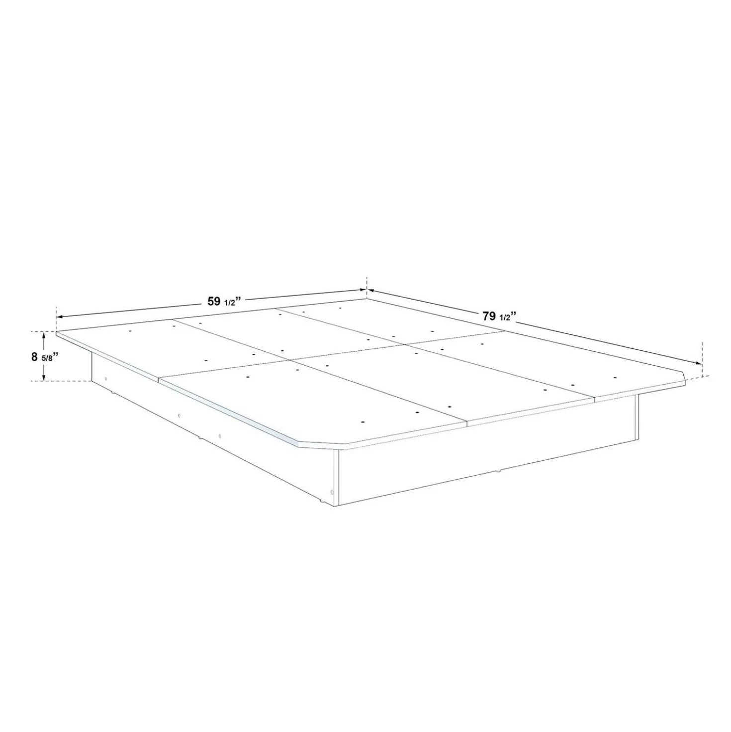 Grand lit plateforme (60")
