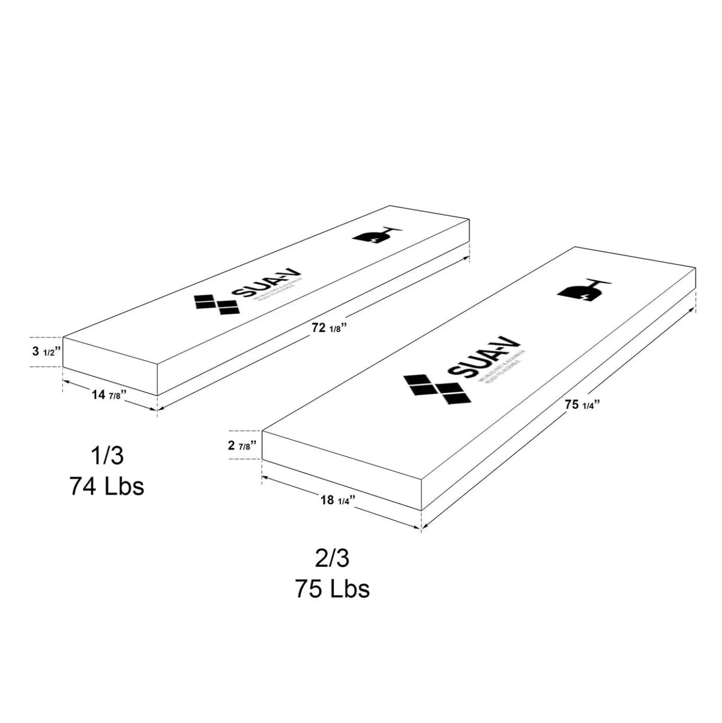 Grand lit plateforme (60")