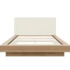 Grand lit plateforme en tissu avec tête de lit (60") - Nexera