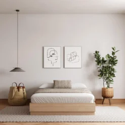 Grand lit plateforme (60