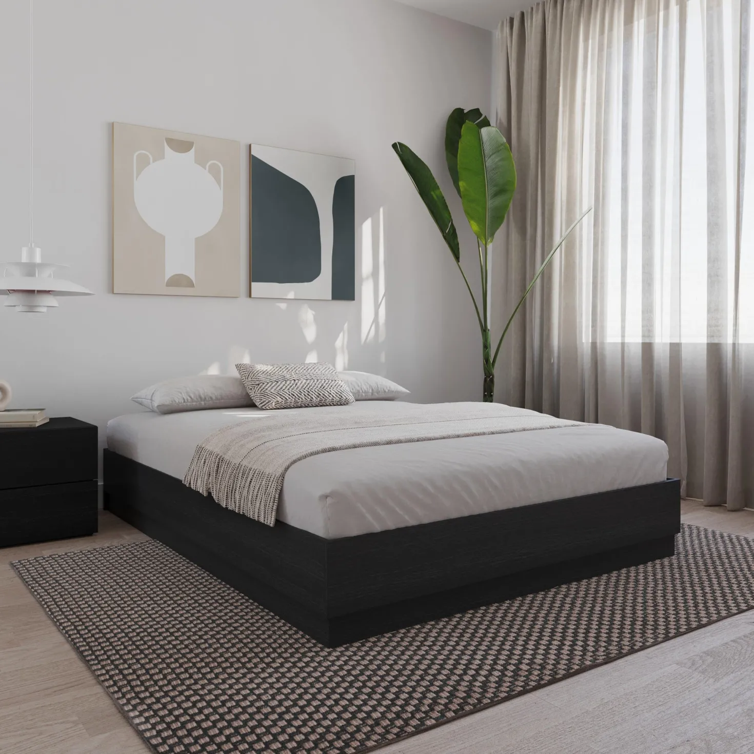 Grand lit plateforme (60") - Nexera