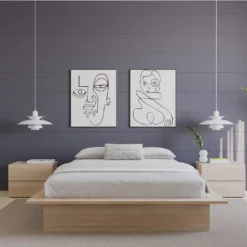 Grand lit plateforme (60