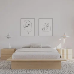 Grand lit plateforme (60