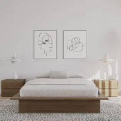 Grand lit plateforme (60