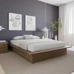 Grand lit plateforme (60