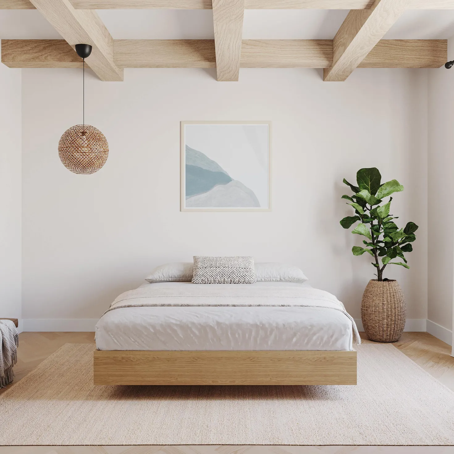Grand lit plateforme (60") - Nexera