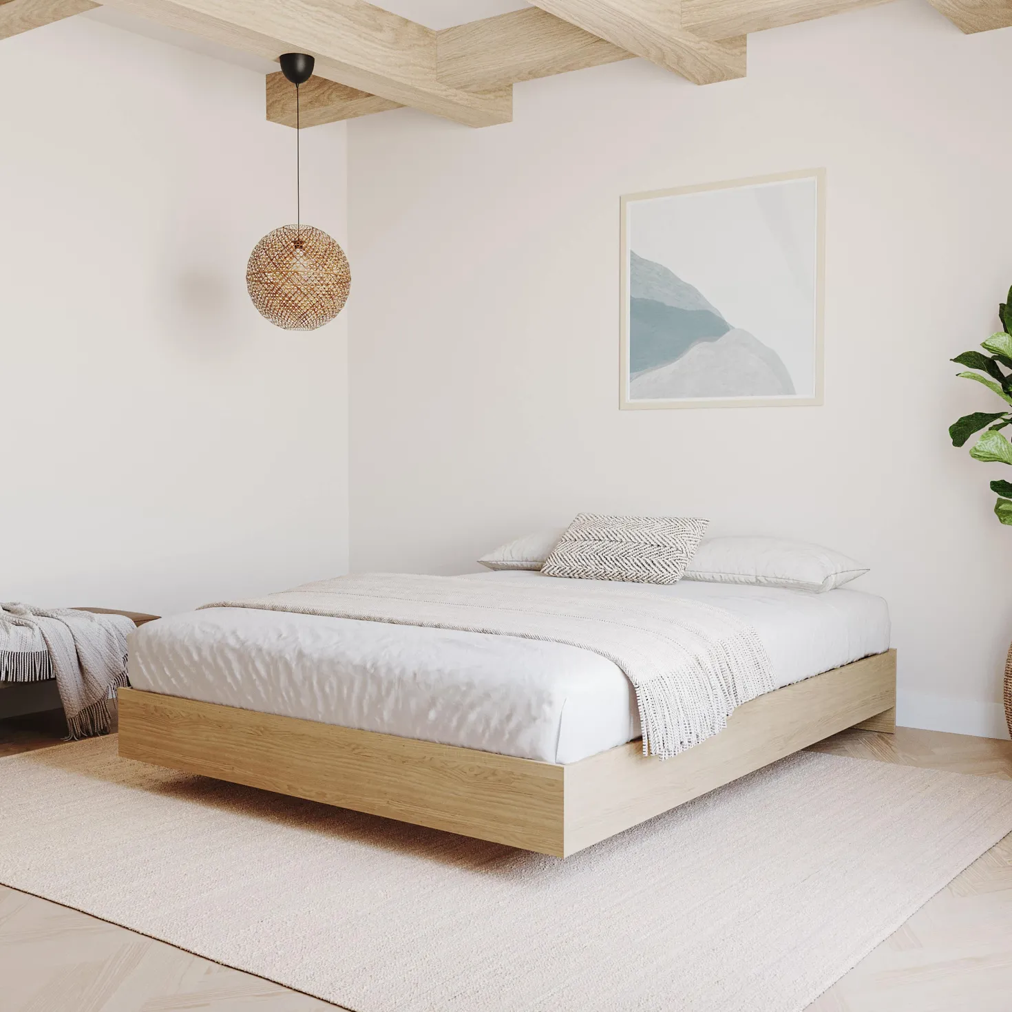 Grand lit plateforme (60") - Nexera