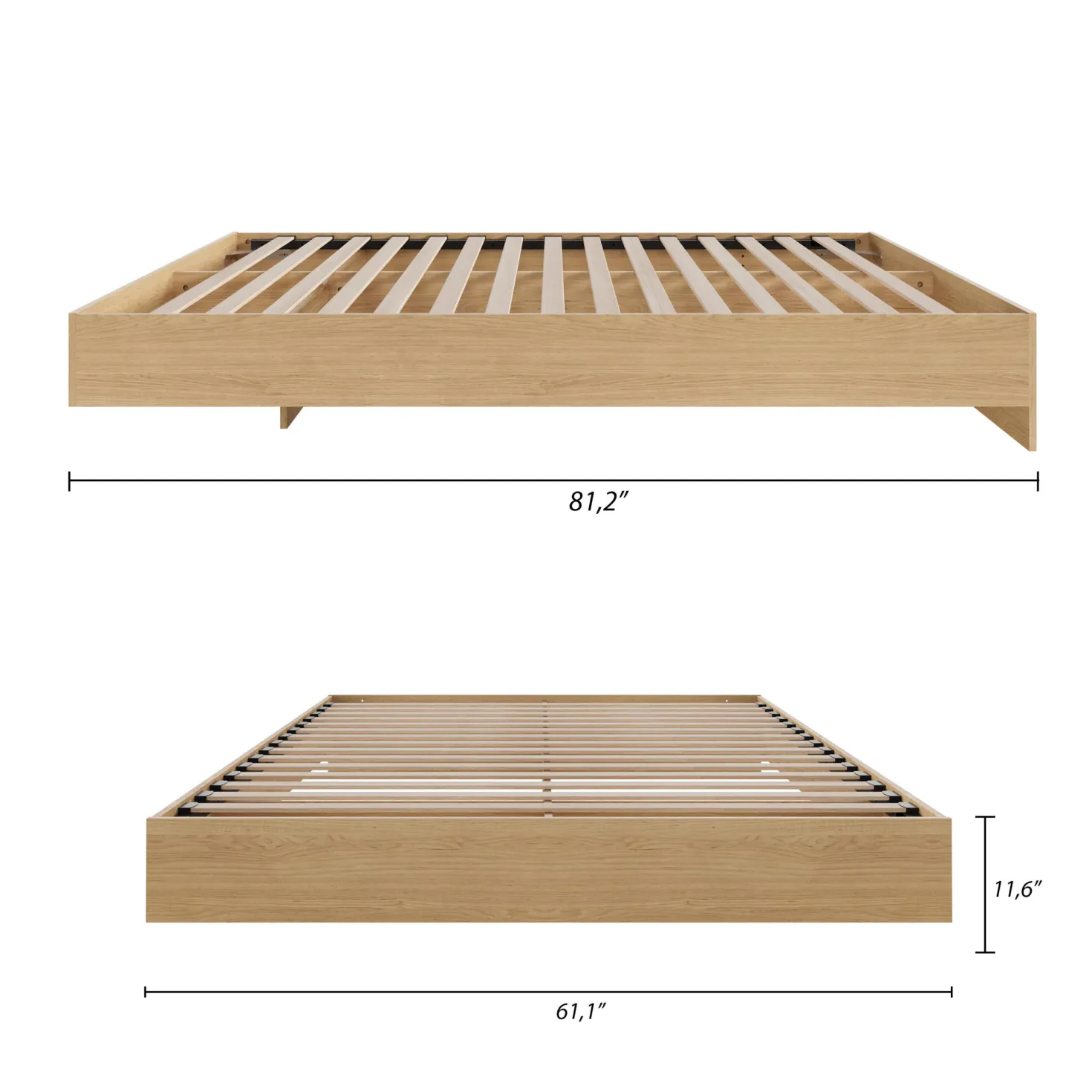 Grand lit plateforme (60") - Nexera