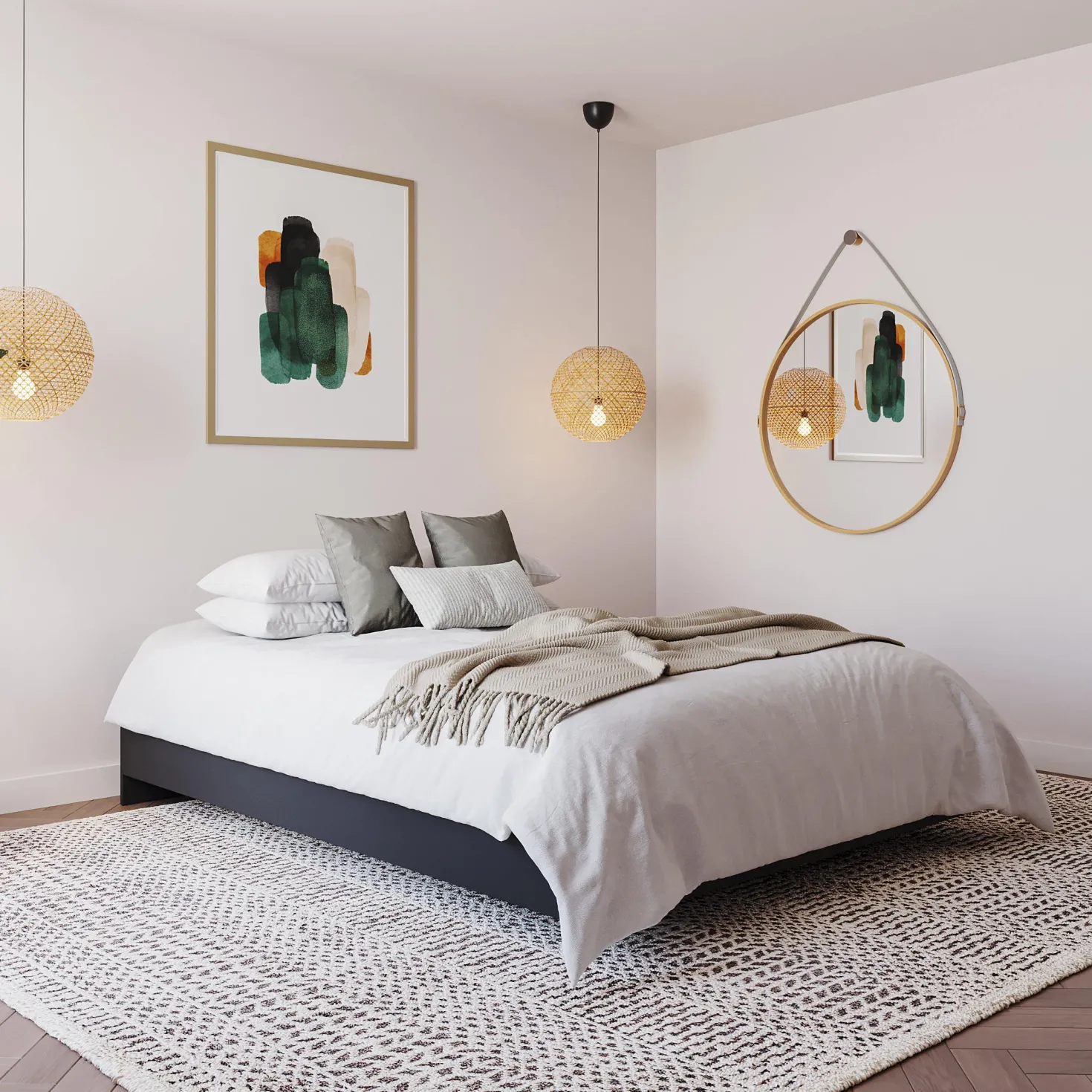 Grand lit plateforme (60") - Nexera