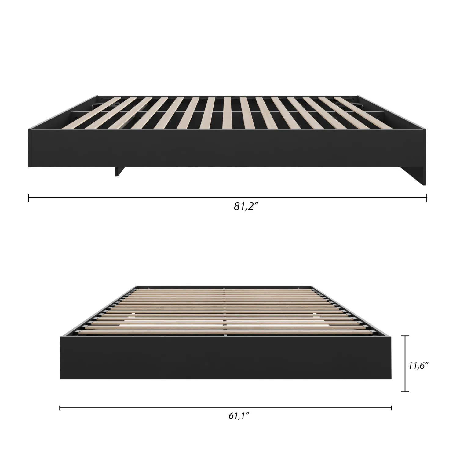 Grand lit plateforme (60") - Nexera
