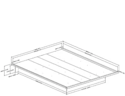 Grand lit plateforme (60