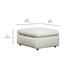 Grand ottoman rectangulaire - beige
