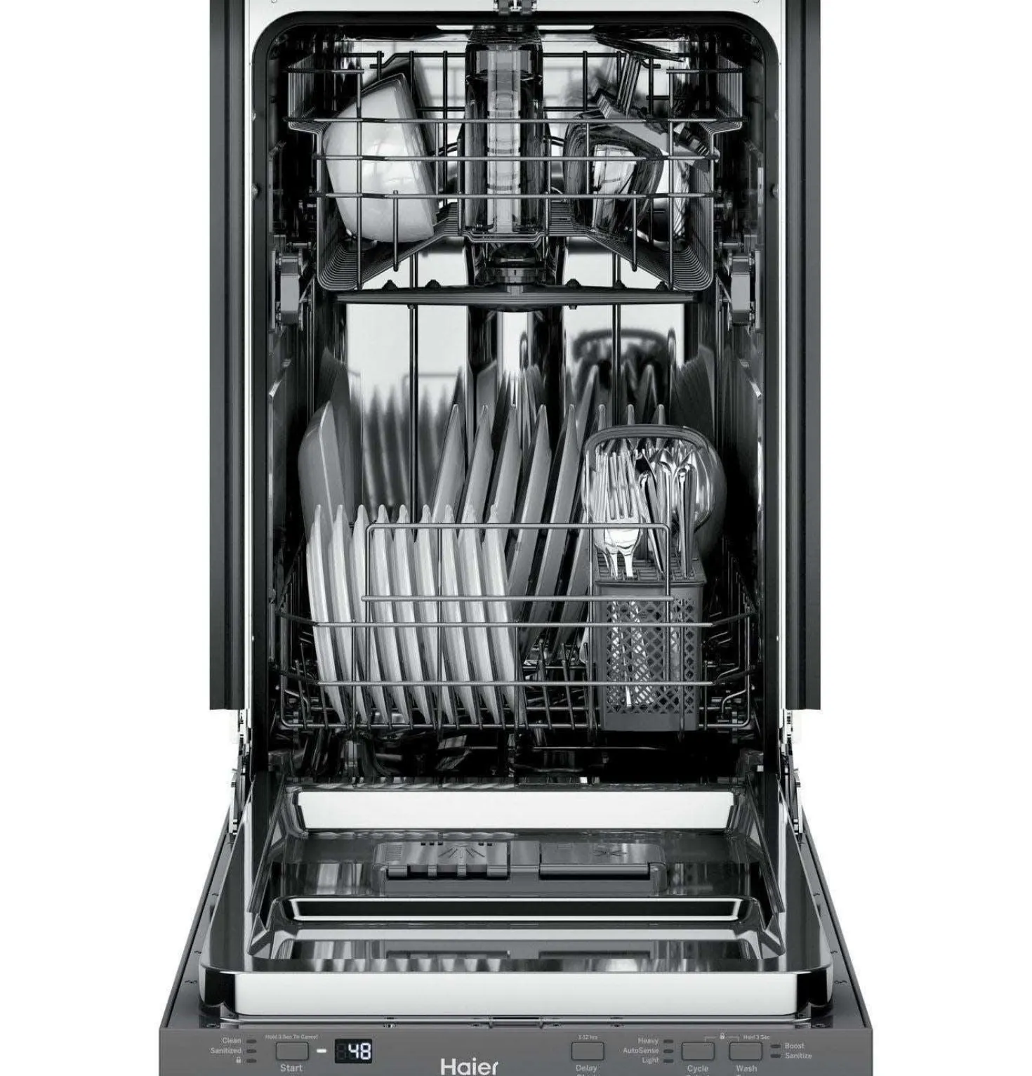 HAIER Lave-vaisselle 18 po Encastré Acier inoxydable 18" 47dB - QDT125SSLSS