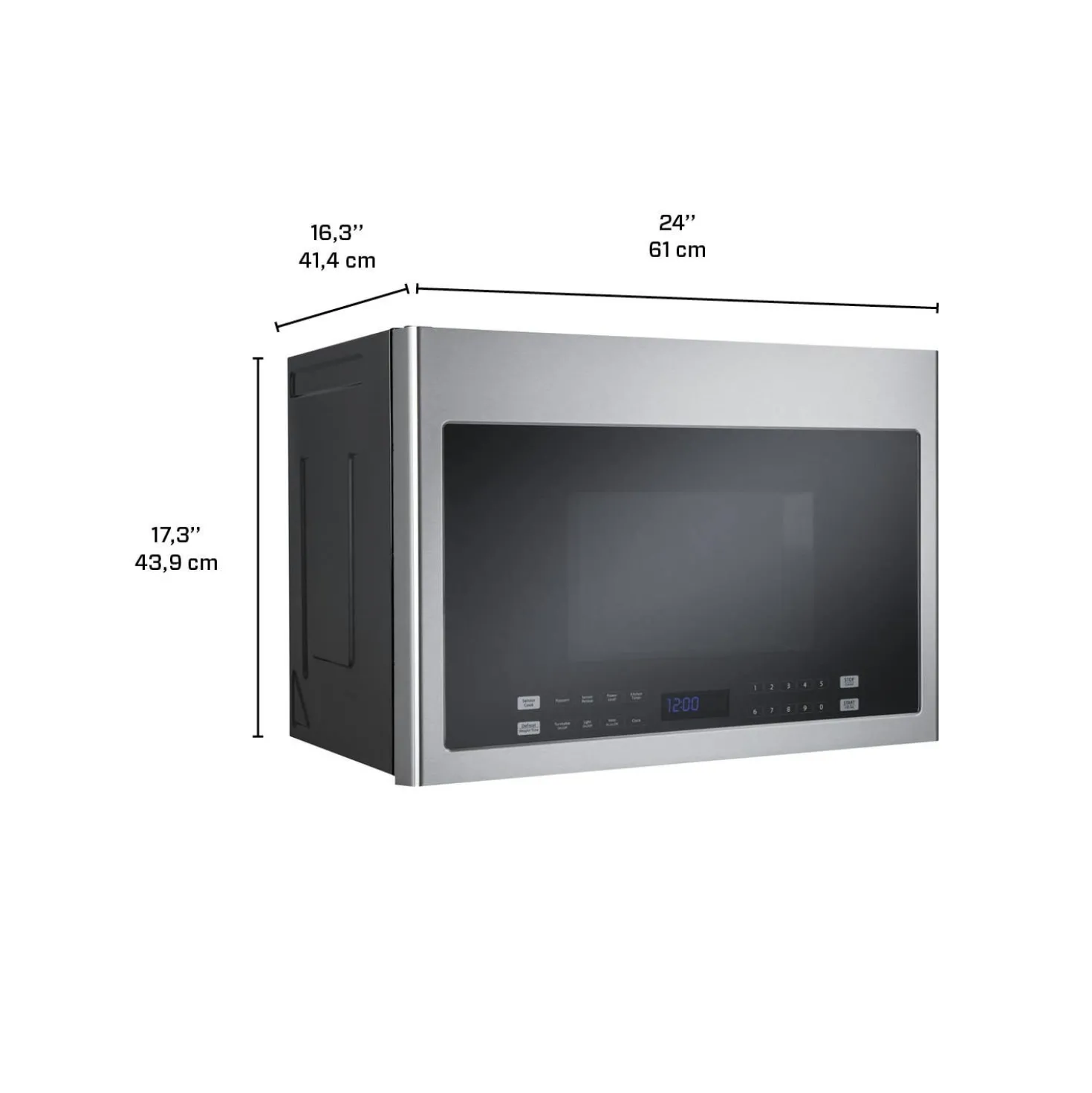 HAIER Micro-ondes/hotte 1,4 pi3, Noir, 24", 300