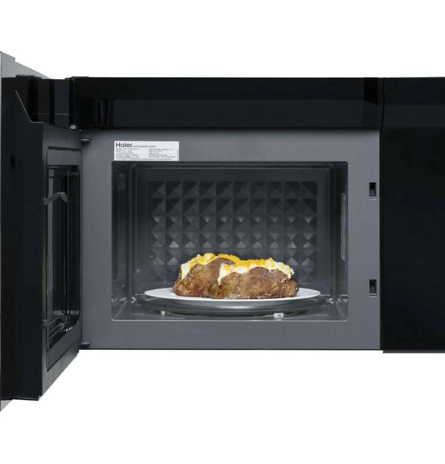 HAIER Micro-ondes/hotte 1,4 pi3, Noir, 24", 300