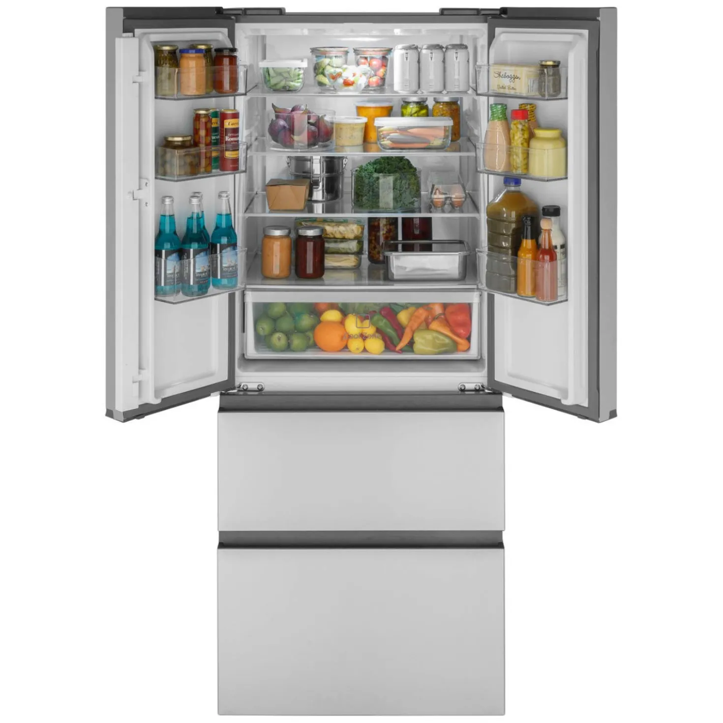 HAIER Réfrigérateur 14,5 pi3 28 po Inox Portes françaises - QJS15HYRFS