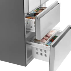 HAIER Réfrigérateur 14,5 pi3 28 po Inox Portes françaises - QJS15HYRFS