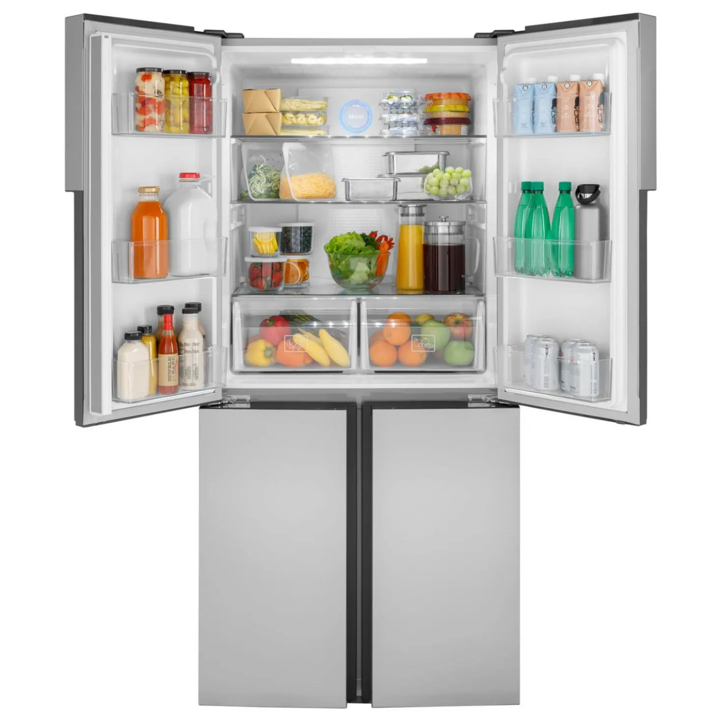 HAIER Réfrigérateur 16,8 pi3 33 po Inox Portes françaises - QHE16HYPFS