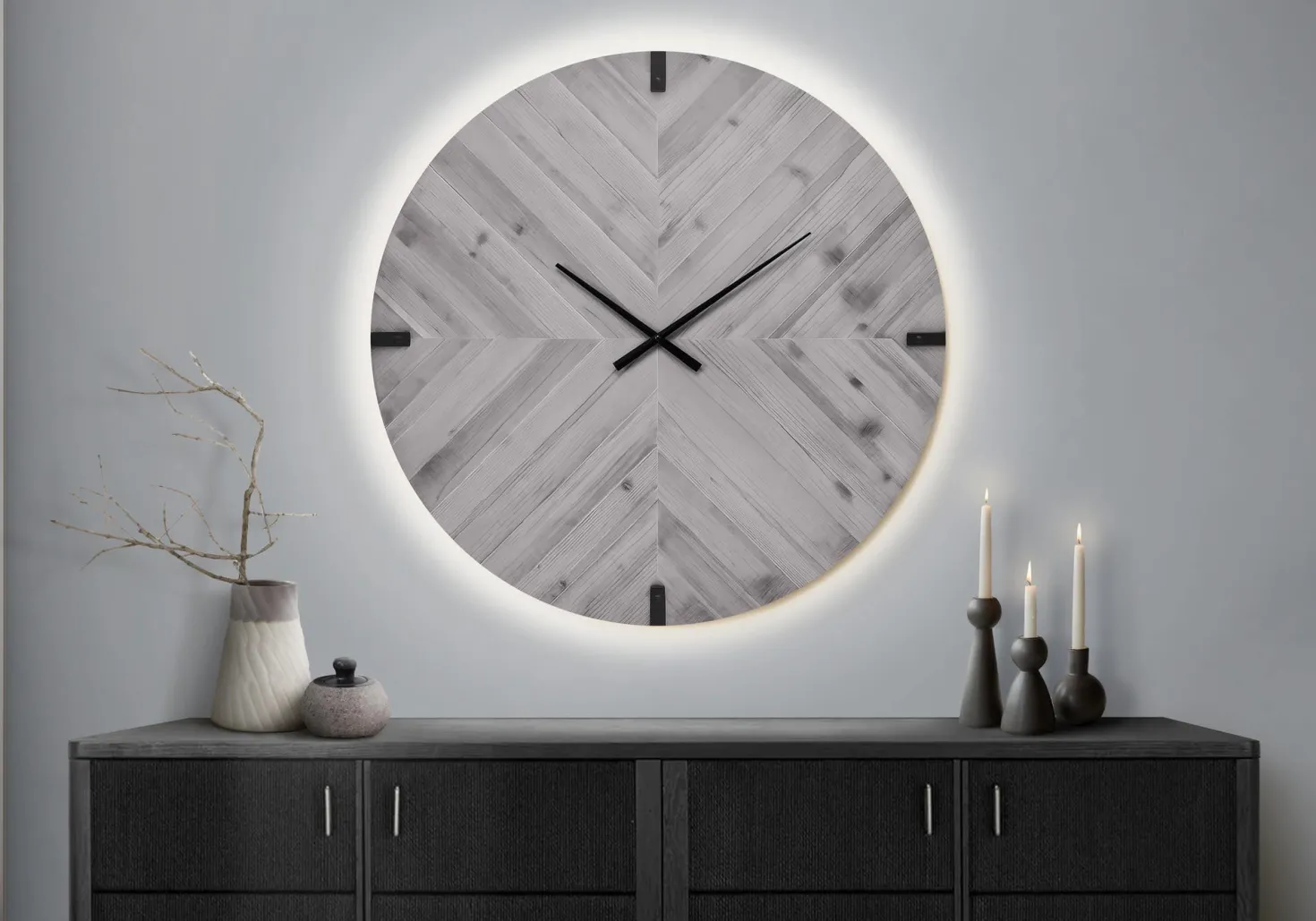 Horloge murale avec lumière del 30"