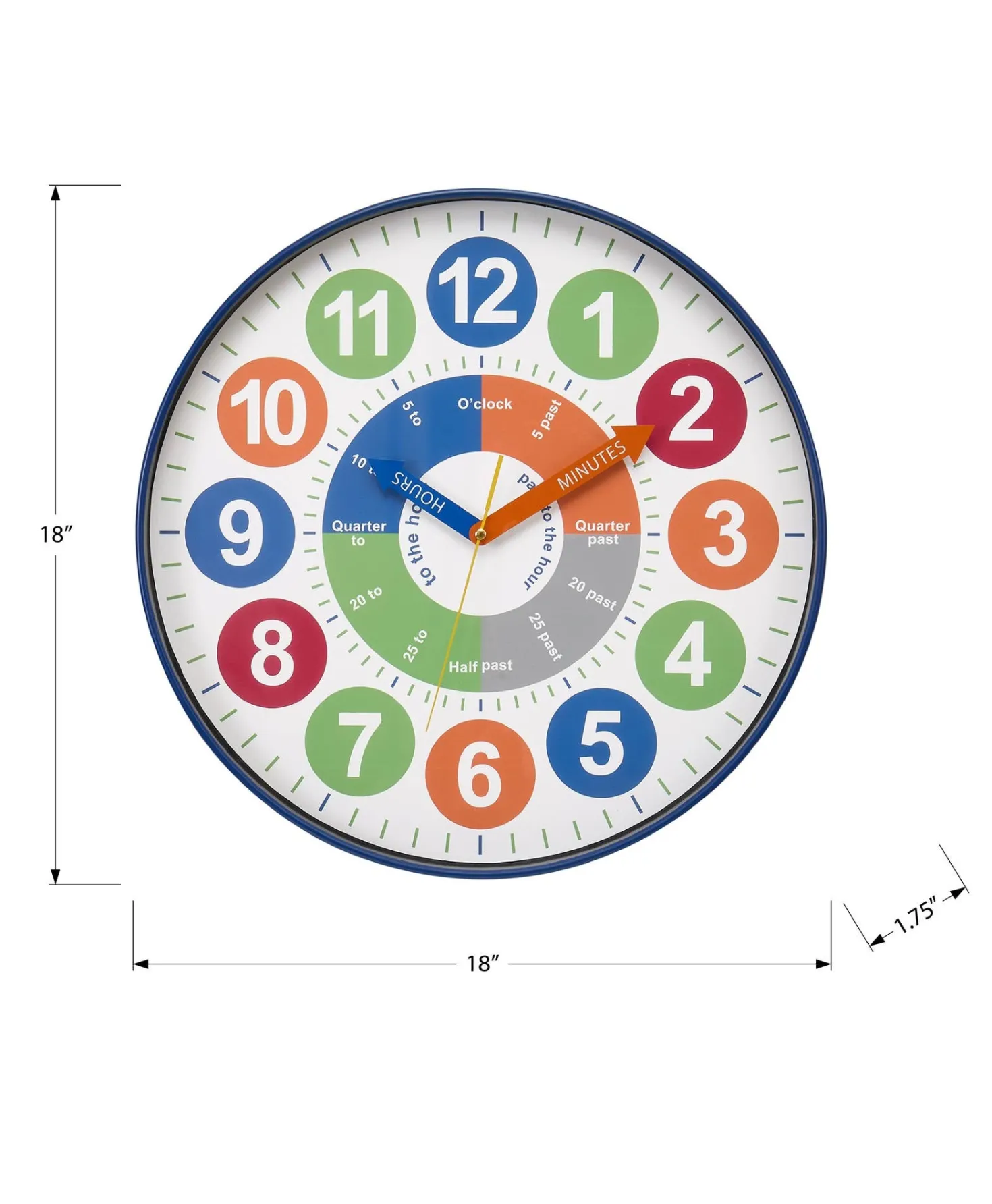 Horloge murale pour enfants 18"