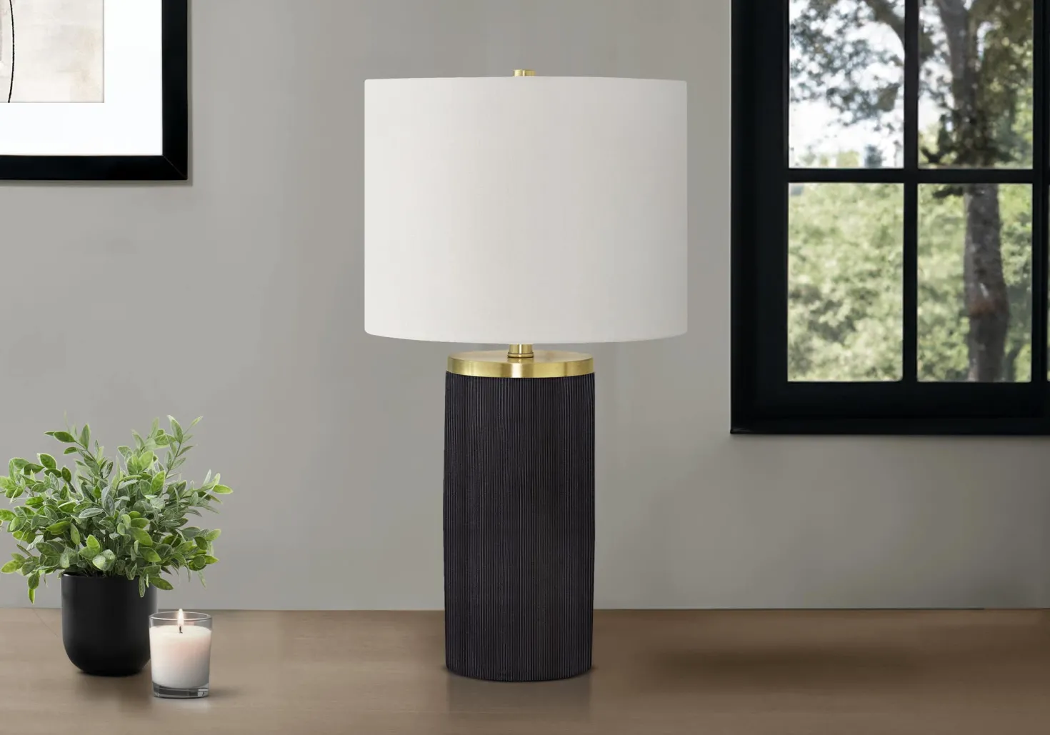 Lampe de table 24"H en béton