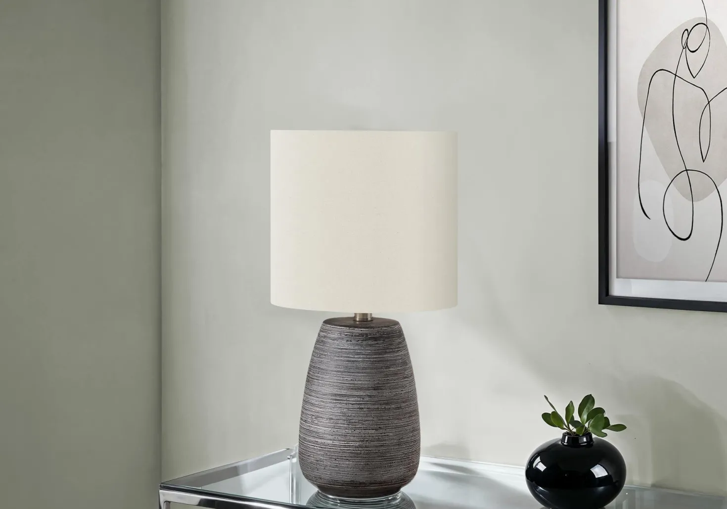 Lampe de table 19"H en céramique