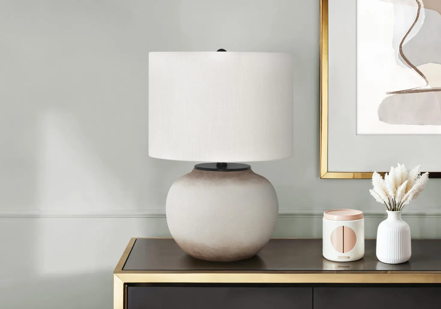 Lampe de table 21"H en céramique