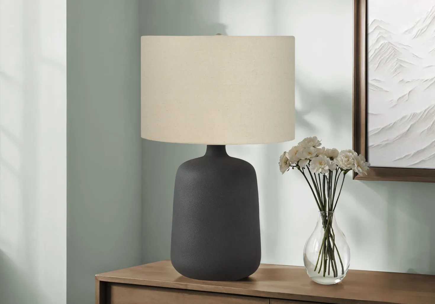 Lampe de table 24"H en céramique