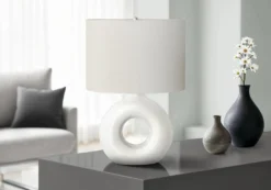 Lampe de table 24"H en céramique