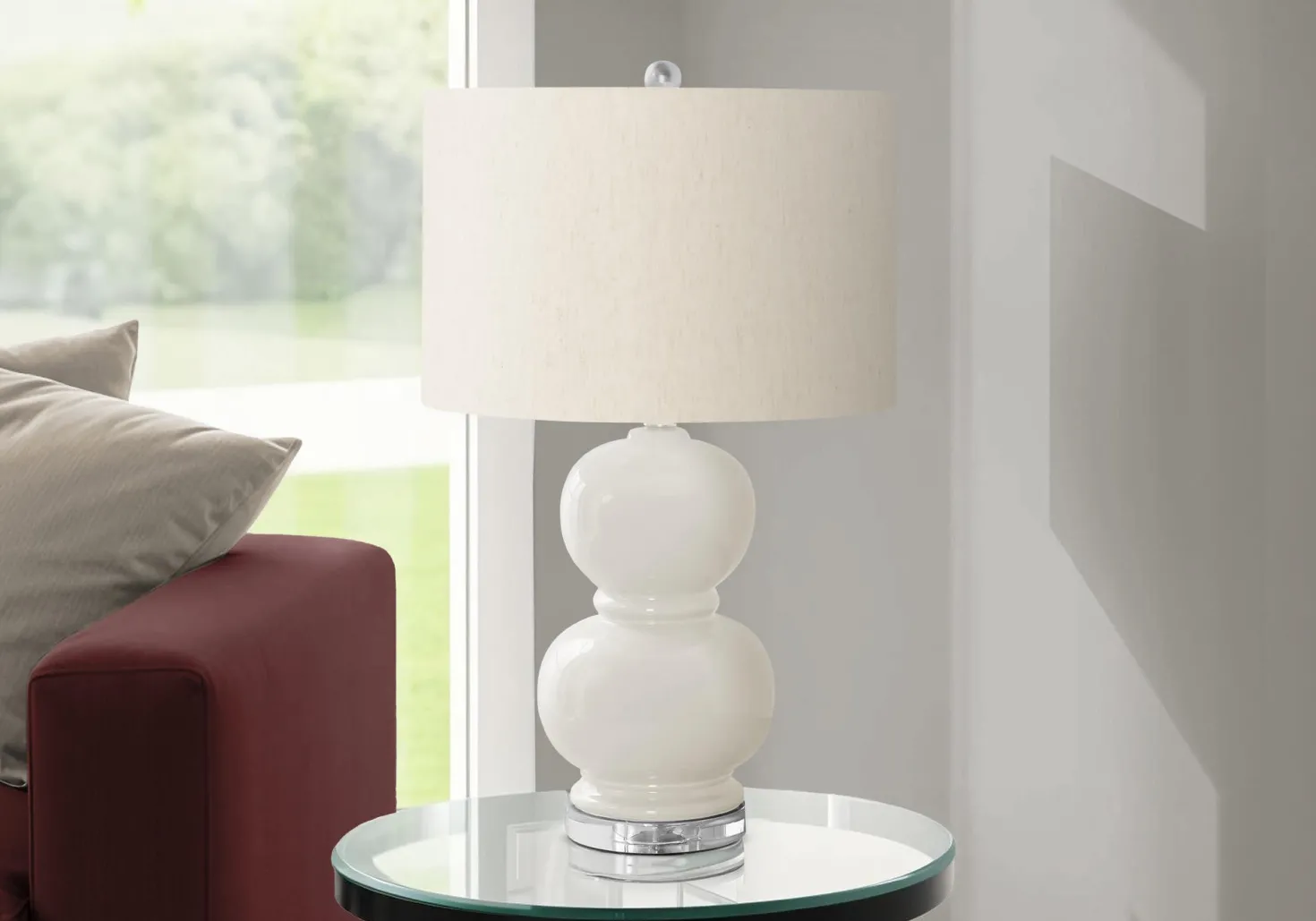 Lampe de table 25"H en céramique