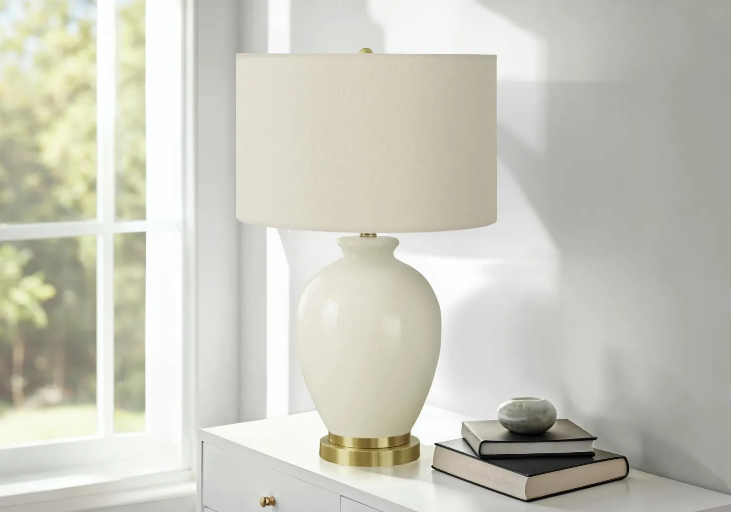 Lampe de table 26"H en céramique