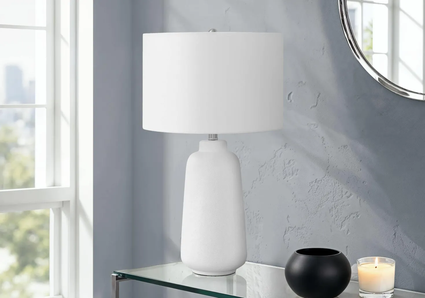 Lampe de table 26"H en céramique