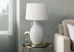 Lampe de table 30"H en céramique