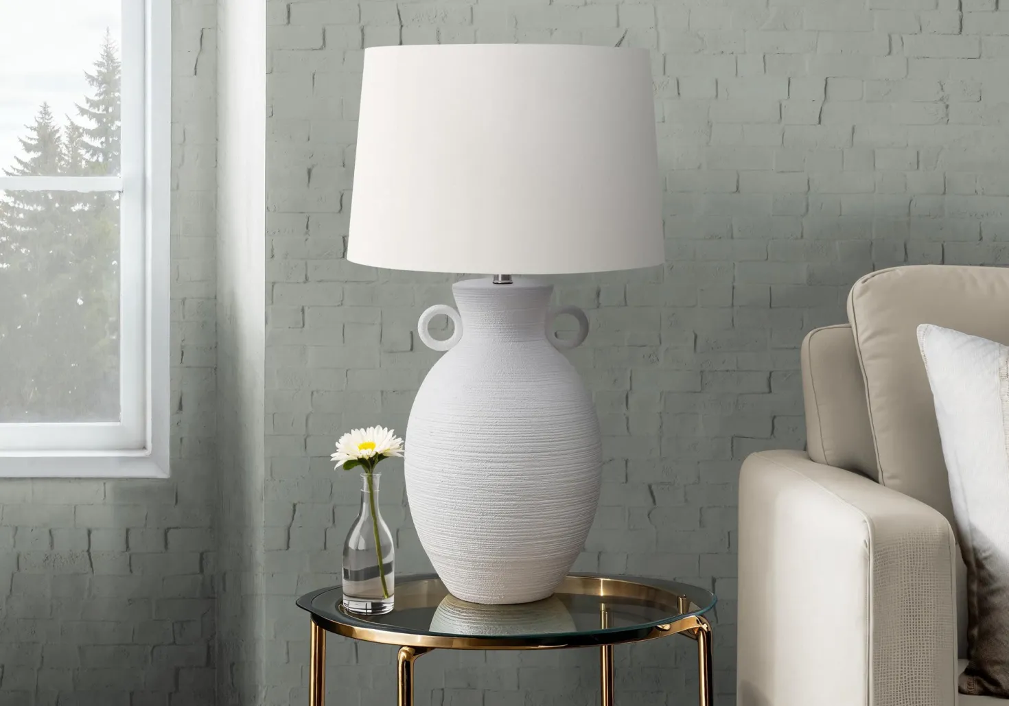 Lampe de table 30"H en céramique
