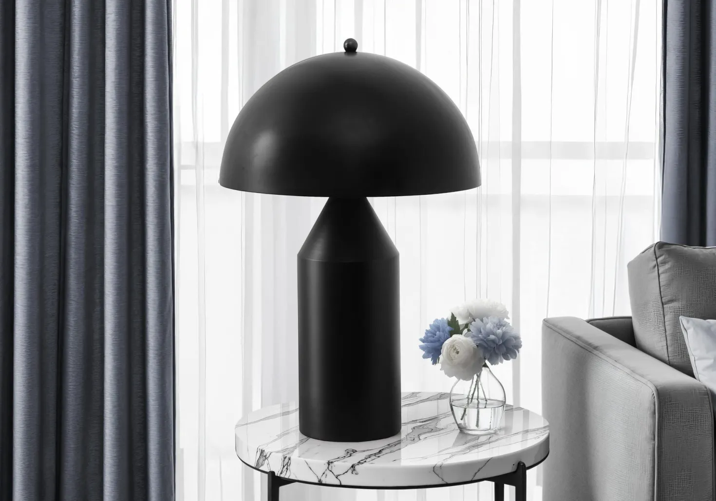 Lampe de table 23"H en métal