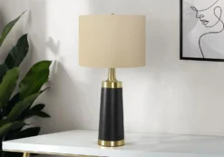 Lampe de table 28"H en métal