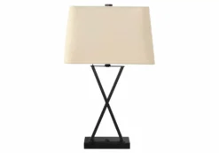 Lampe de table 25"H en métal avec ports usb