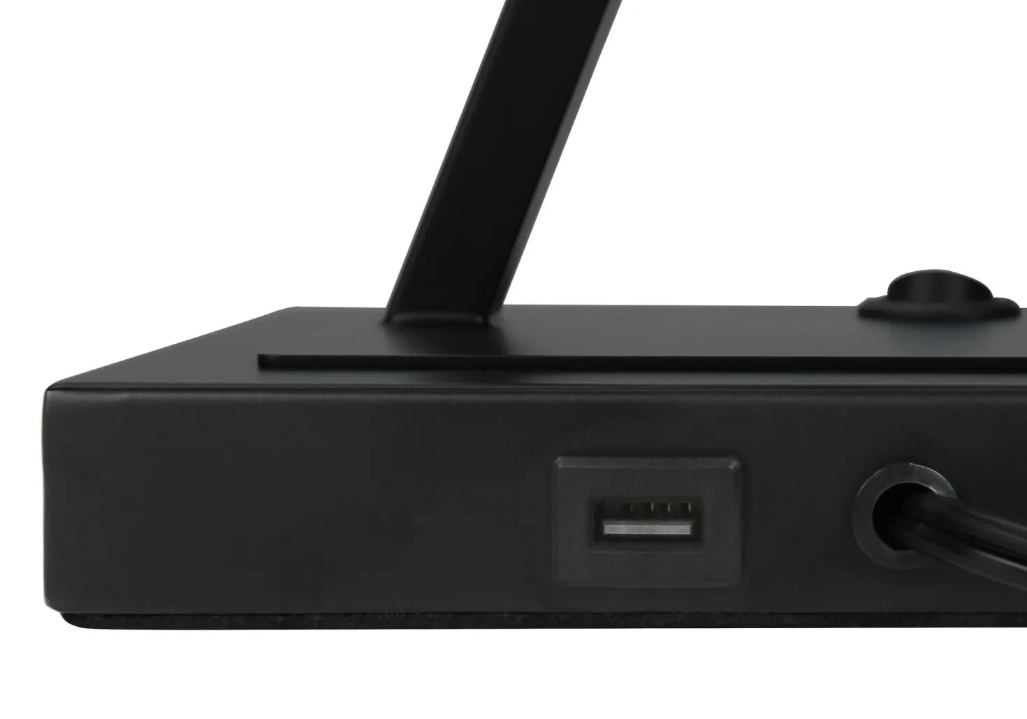 Lampe de table 25"H en métal avec ports usb