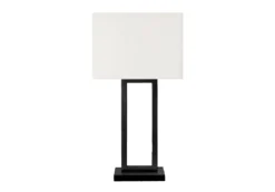 Lampe de table 28"H en métal avec port usb