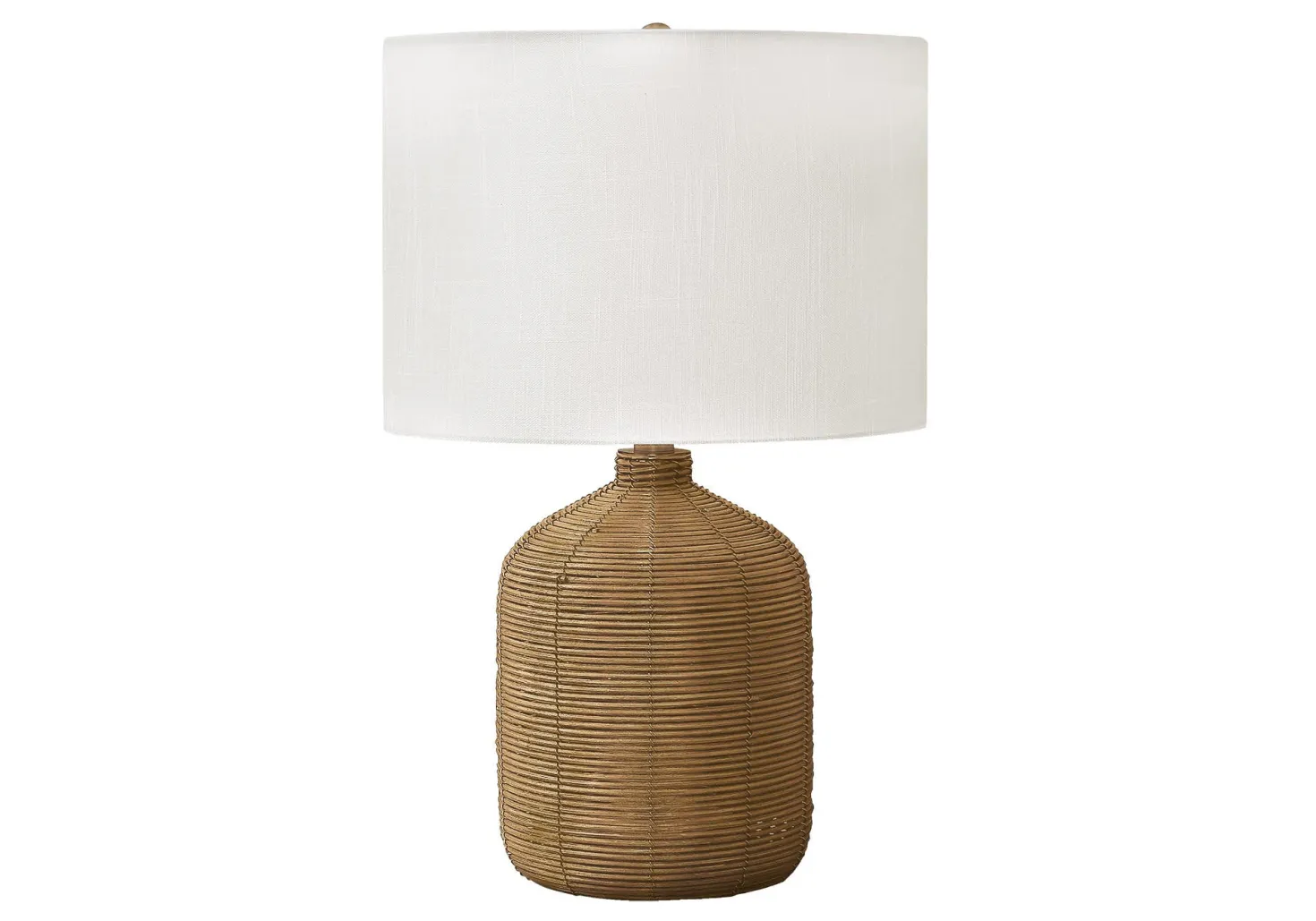 Lampe de table 23"H en rotin
