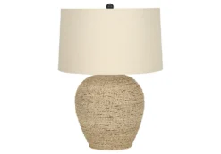 Lampe de table 25"H en rotin
